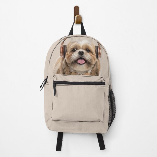 Item preview, Shih Tzu Dog with Bronze Headphones designed and sold by Sulco Design.