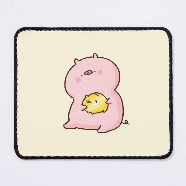 Item preview, Cute Pig Hugging Golden Piggy Bank designed and sold by Chunu Doodles.