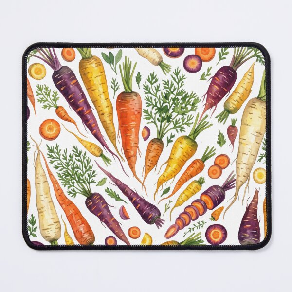 Item preview, Rainbow Carrot Harvest Watercolor Pattern | Heirloom Carrots & Botanical Garden Art designed and sold by HelgaCraftery.
