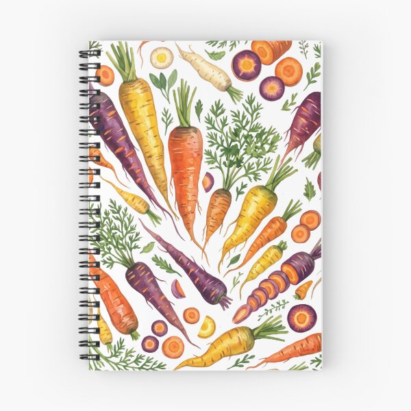 Item preview, Rainbow Carrot Harvest Watercolor Pattern | Heirloom Carrots & Botanical Garden Art designed and sold by HelgaCraftery.