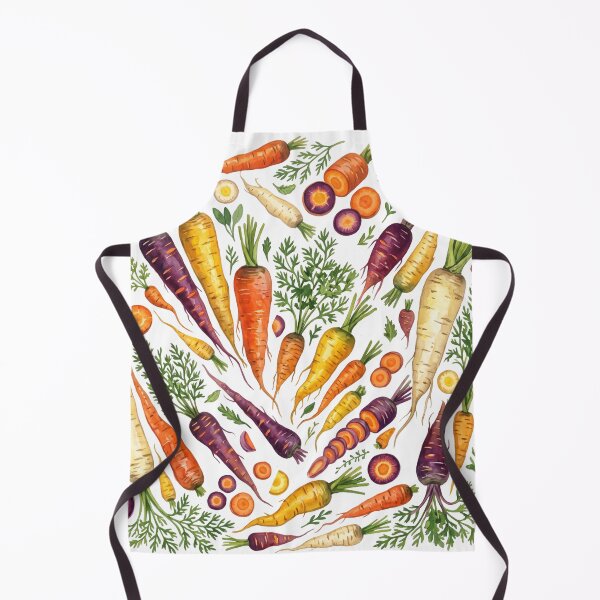 Item preview, Rainbow Carrot Harvest Watercolor Pattern | Heirloom Carrots & Botanical Garden Art designed and sold by HelgaCraftery.