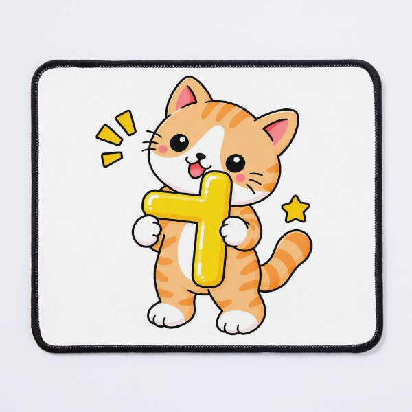 Item preview, Cute Orange Tabby Cat with Korean Hangul Vowel ㅓ Kawaii Kitty designed and sold by NoopnyangStudio.