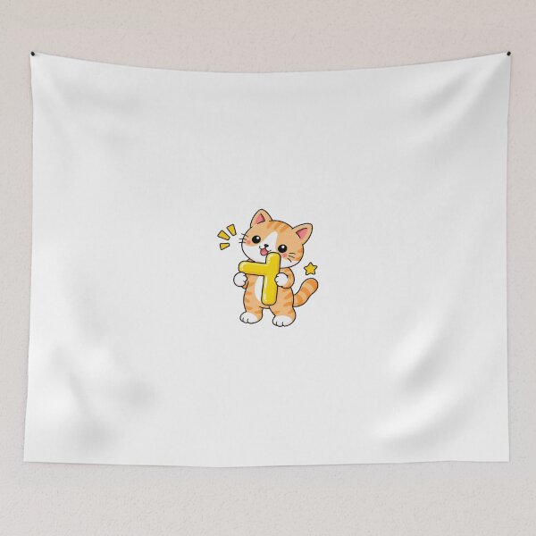 Item preview, Cute Orange Tabby Cat with Korean Hangul Vowel ㅓ Kawaii Kitty designed and sold by NoopnyangStudio.