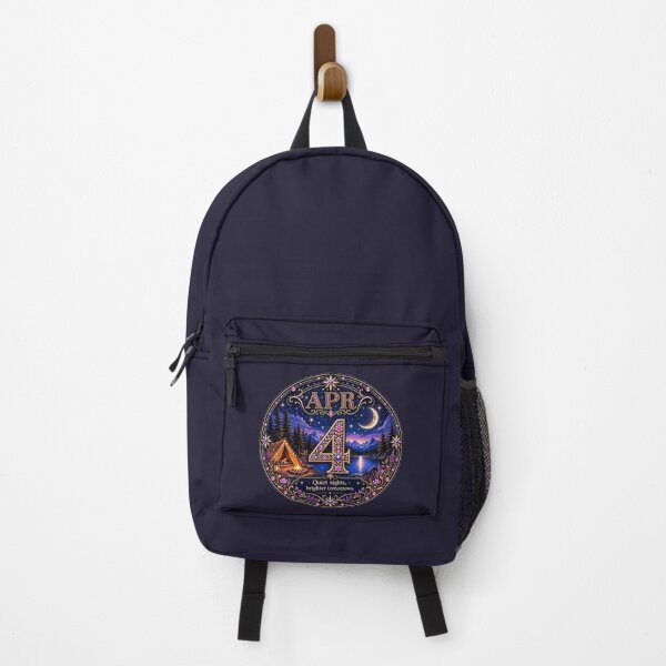 Item preview, April 4 Moonlight Camping Birthday Design designed and sold by LunaMoments.