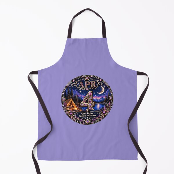 Item preview, April 4 Moonlight Camping Birthday Design designed and sold by LunaMoments.