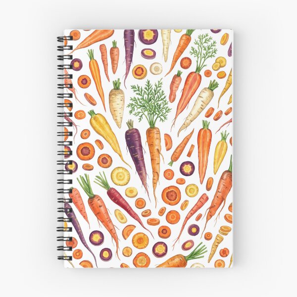 Item preview, Carrot Harvest Watercolor Pattern | Heirloom Carrots & Botanical Garden Art designed and sold by HelgaCraftery.