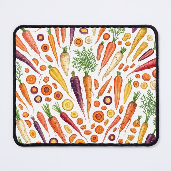 Item preview, Carrot Harvest Watercolor Pattern | Heirloom Carrots & Botanical Garden Art designed and sold by HelgaCraftery.