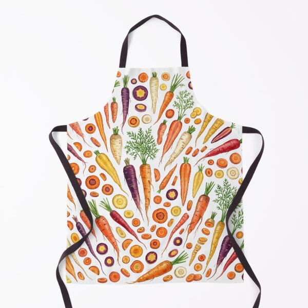 Item preview, Carrot Harvest Watercolor Pattern | Heirloom Carrots & Botanical Garden Art designed and sold by HelgaCraftery.