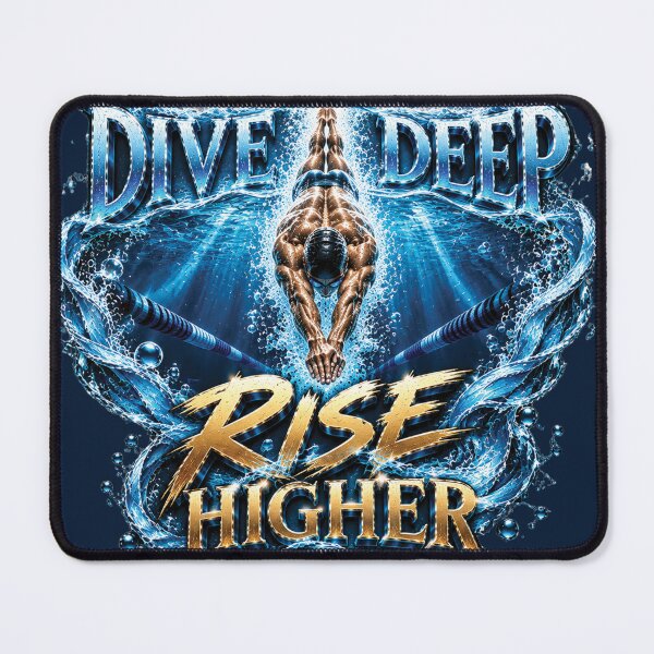 Item preview, Dive Deep Rise Higher | Inspirational Swimming Gift For Athletes And Swimmers designed and sold by M. Mamdouh Artworks.