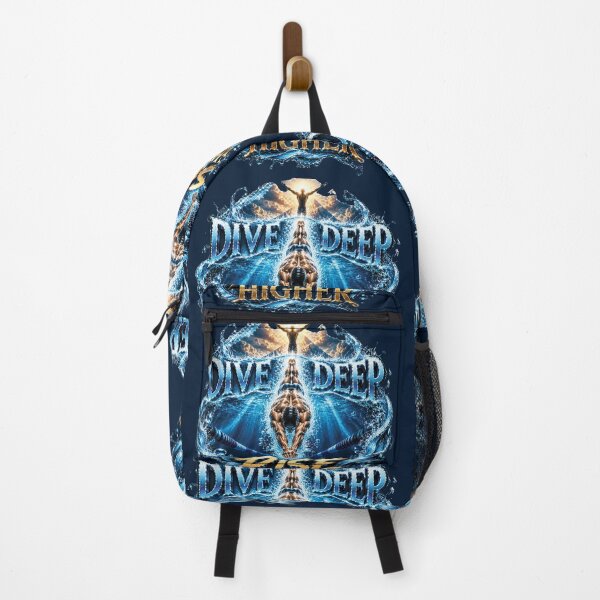 Item preview, Dive Deep Rise Higher | Inspirational Swimming Gift For Athletes And Swimmers designed and sold by M. Mamdouh Artworks.