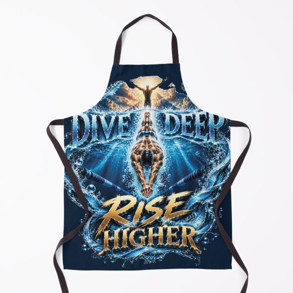 Item preview, Dive Deep Rise Higher | Inspirational Swimming Gift For Athletes And Swimmers designed and sold by M. Mamdouh Artworks.