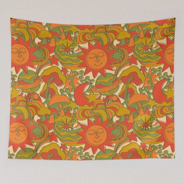 Item preview, Psychedelic Daydream in Orange designed and sold by YesterdayColl.