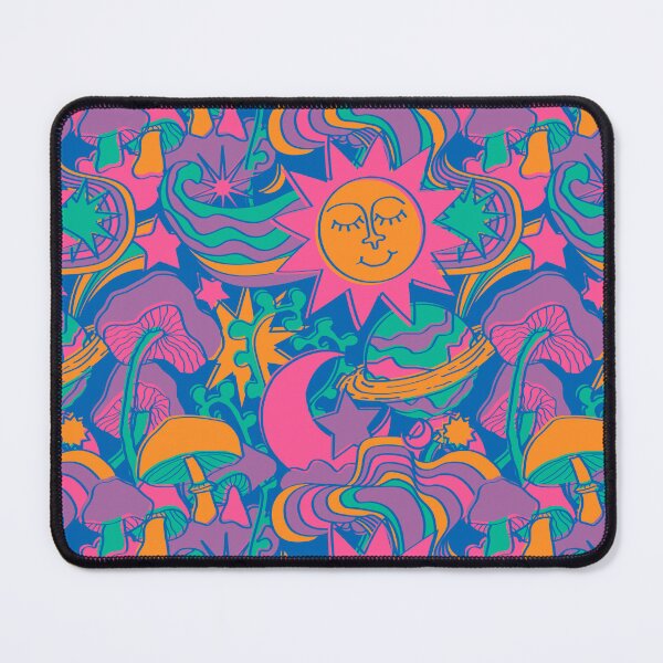 Item preview, Psychedelic Daydream in Neon + Blue designed and sold by YesterdayColl.