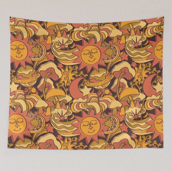 Item preview, Psychedelic Daydream in Rust + Brown designed and sold by YesterdayColl.