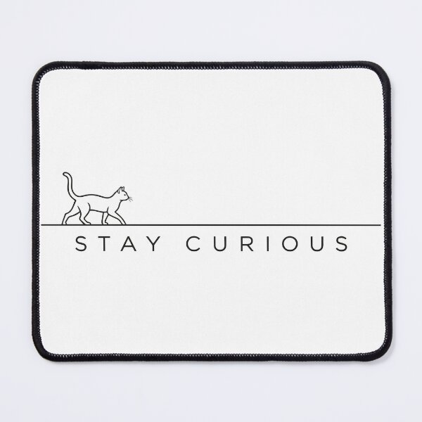Item preview, Keep Curious Cat – Minimalist Line Art designed and sold by krustybel.
