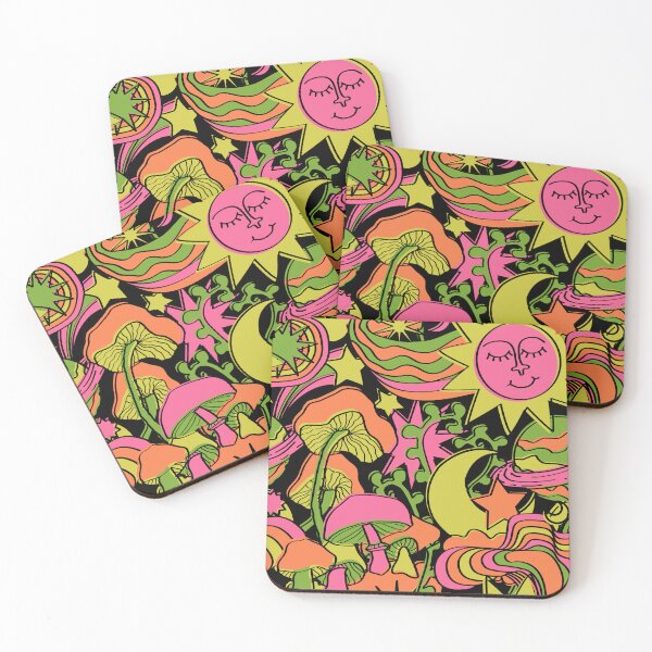 Item preview, Psychedelic Daydream in Neon + Black designed and sold by YesterdayColl.