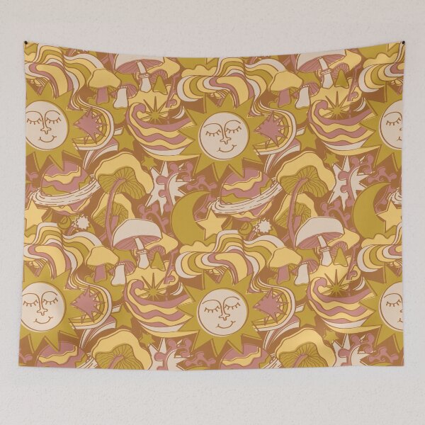 Item preview, Psychedelic Daydream in Gold + Mauve designed and sold by YesterdayColl.
