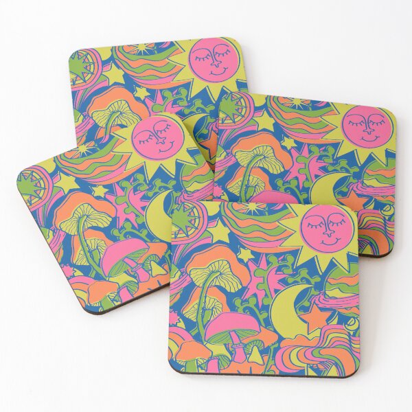 Item preview, Psychedelic Daydream in Neon + Blue designed and sold by YesterdayColl.