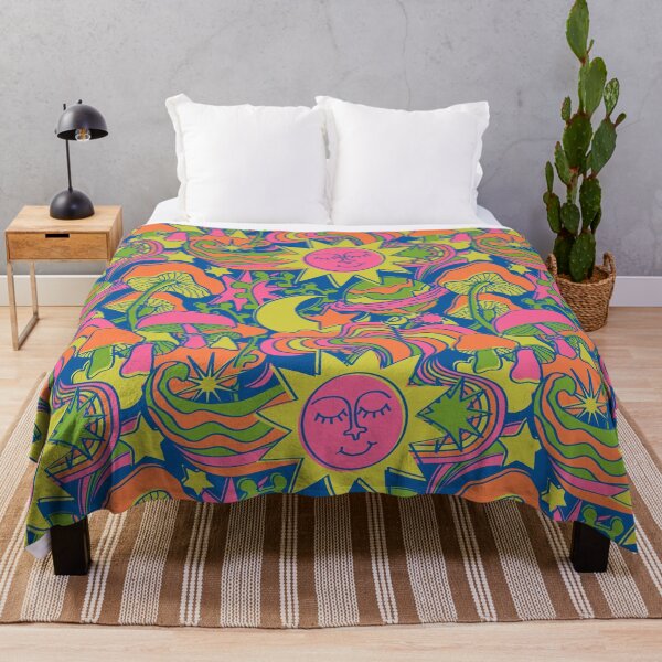Item preview, Psychedelic Daydream in Neon + Blue designed and sold by YesterdayColl.