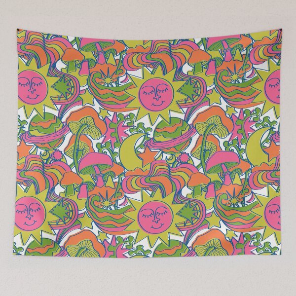 Item preview, Psychedelic Daydream in Neon + White designed and sold by YesterdayColl.