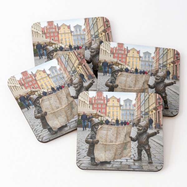 Item preview, Lost Tourist Gnome Buddies Art Print – Funny Poland Travel Wall Decor designed and sold by Purrfecta.