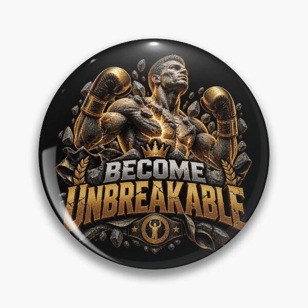 Item preview, Become Unbreakable Boxing Fighter - Stone & Gold Motivation designed and sold by M. Mamdouh Artworks.