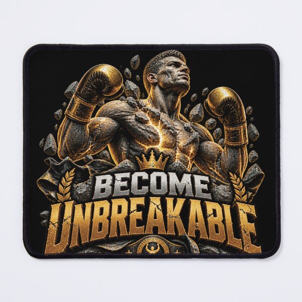 Item preview, Become Unbreakable Boxing Fighter - Stone & Gold Motivation designed and sold by M. Mamdouh Artworks.