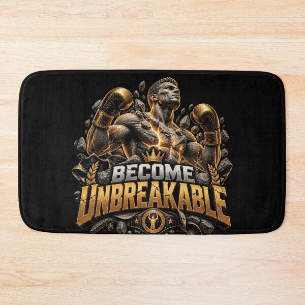 Item preview, Become Unbreakable Boxing Fighter - Stone & Gold Motivation designed and sold by M. Mamdouh Artworks.