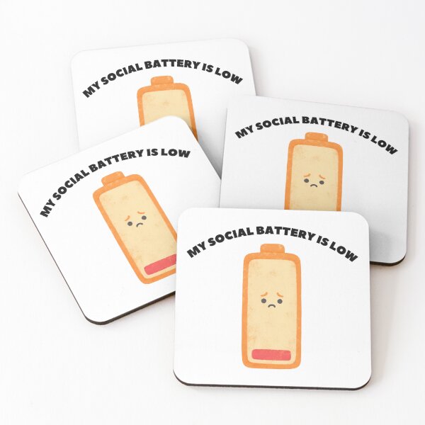 Item preview, My Social Battery Is Low Funny Introvert Retro designed and sold by Jelicint.