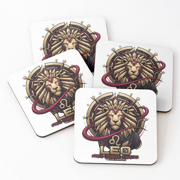 Item preview, Leo Emperor - Power Courage Charisma Zodiac Lion Gold Art Design designed and sold by SupernovaNote.