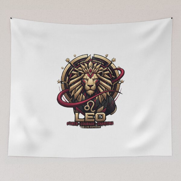 Item preview, Leo Emperor - Power Courage Charisma Zodiac Lion Gold Art Design designed and sold by SupernovaNote.