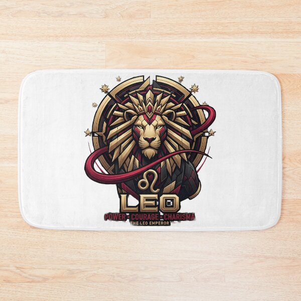 Item preview, Leo Emperor - Power Courage Charisma Zodiac Lion Gold Art Design designed and sold by SupernovaNote.