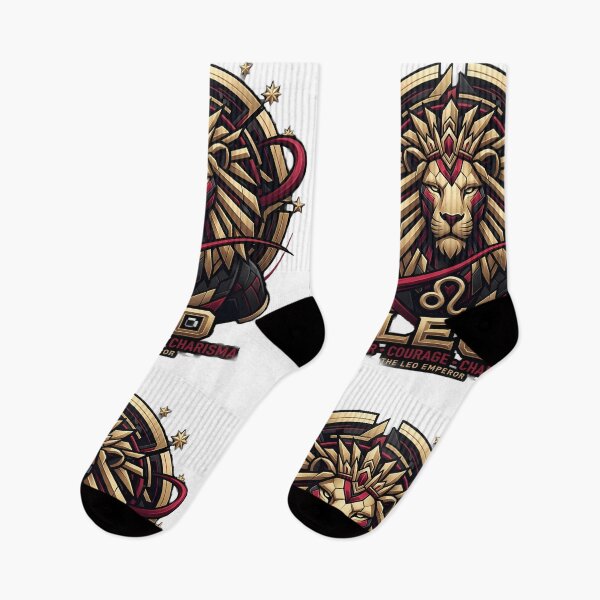 Item preview, Leo Emperor - Power Courage Charisma Zodiac Lion Gold Art Design designed and sold by SupernovaNote.