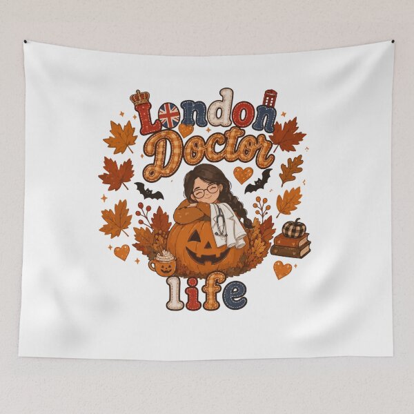 Item preview, London Doctor Life Autumn Pumpkin Halloween designed and sold by TheChalkyFox.