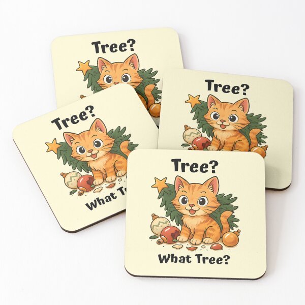 Item preview, Tree What Tree Funny Christmas Cat designed and sold by Sachie's Studio.