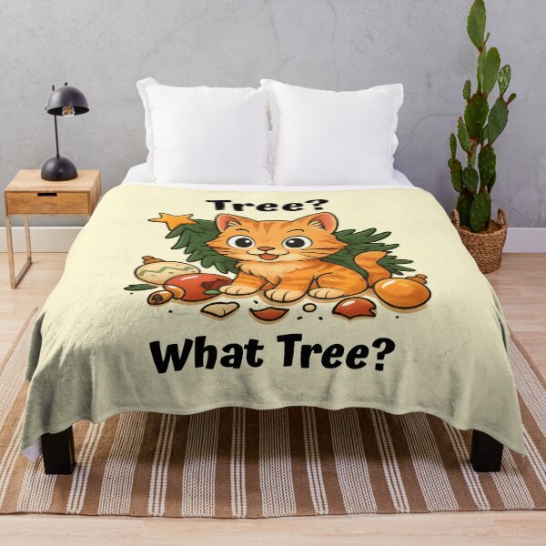 Item preview, Tree What Tree Funny Christmas Cat designed and sold by Sachie's Studio.