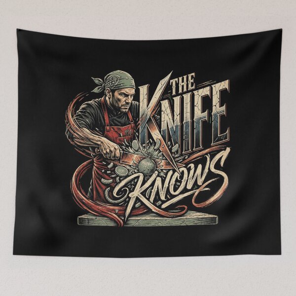 Item preview, The Knife Knows Chef Design, Cook Artwork, Cooking Graphic, Chef Gift, Cook Gift, Kitchen Design, Culinary Art, Chef Life, Professional Chef, Cooking Lover Gift, Kitchen Culture, Vintage Chef . designed and sold by Typologystudios.