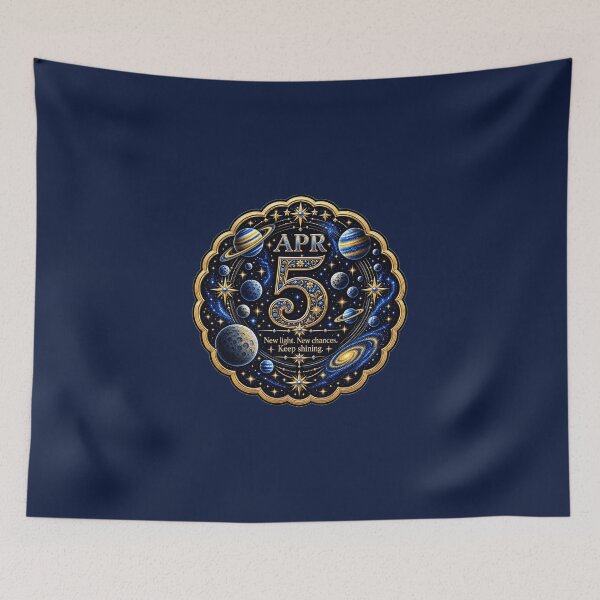 Item preview, April 5 Celestial Birthday Galaxy Design designed and sold by LunaMoments.