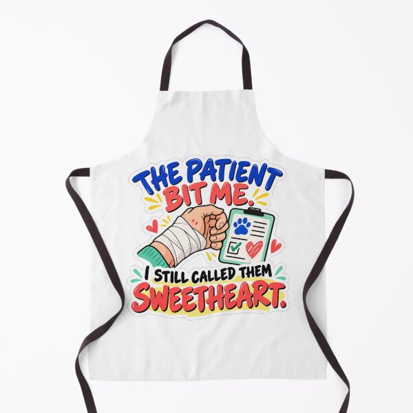 Item preview, The Patient Bit Me – Funny Vet Tech Sticker for Veterinary Technicians designed and sold by astersgraphics.