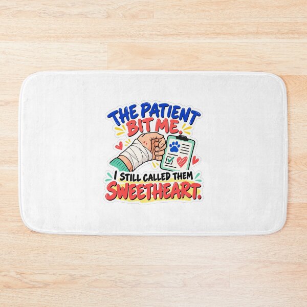 Item preview, The Patient Bit Me – Funny Vet Tech Sticker for Veterinary Technicians designed and sold by astersgraphics.