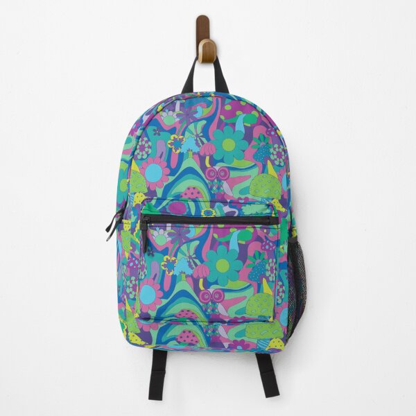 Item preview, 70s Psychedelic Funky Forest in Purple and Blue designed and sold by YesterdayColl.