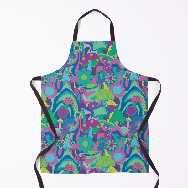 Item preview, 70s Psychedelic Funky Forest in Purple and Blue designed and sold by YesterdayColl.