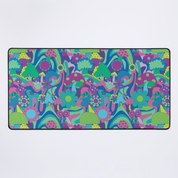 Item preview, 70s Psychedelic Funky Forest in Purple and Blue designed and sold by YesterdayColl.