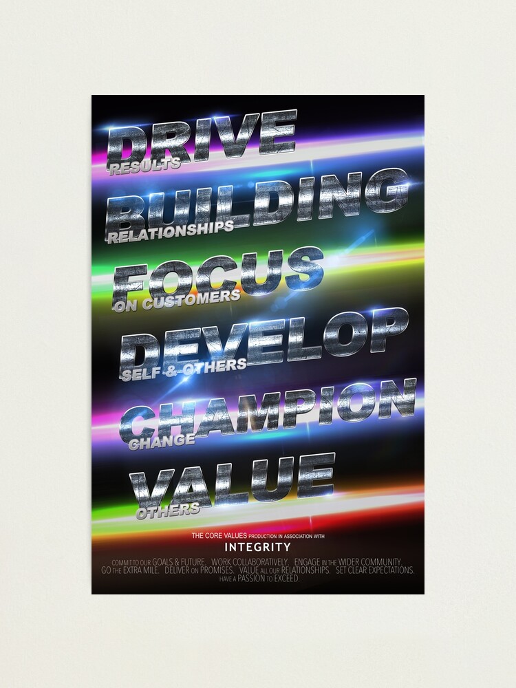 Alternate view of Integrity Photographic Print