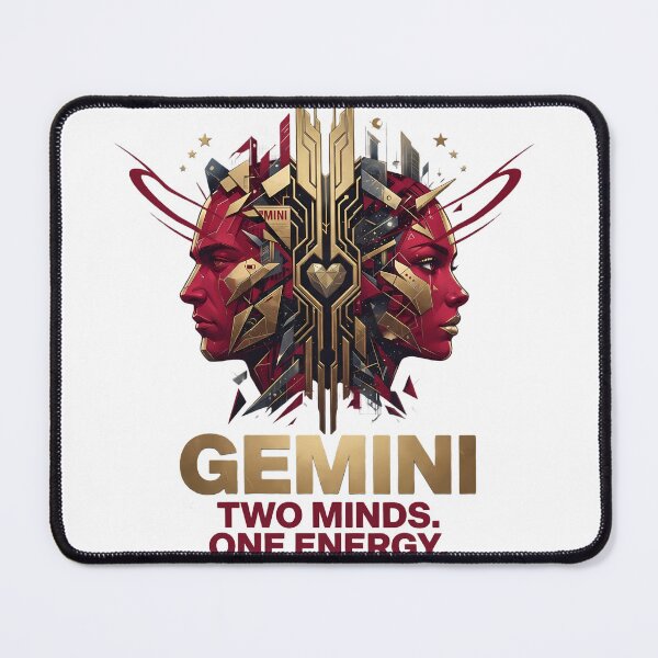 Item preview, Gemini Two Minds One Energy - Cyberpunk Zodiac Astrology Design designed and sold by SupernovaNote.