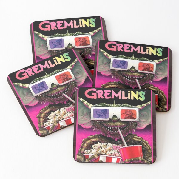 Item preview, Retro Gremlins Movie Theater Scene Stripe Eats Popcorn and Drinks Soda Design designed and sold by MakersFolly.