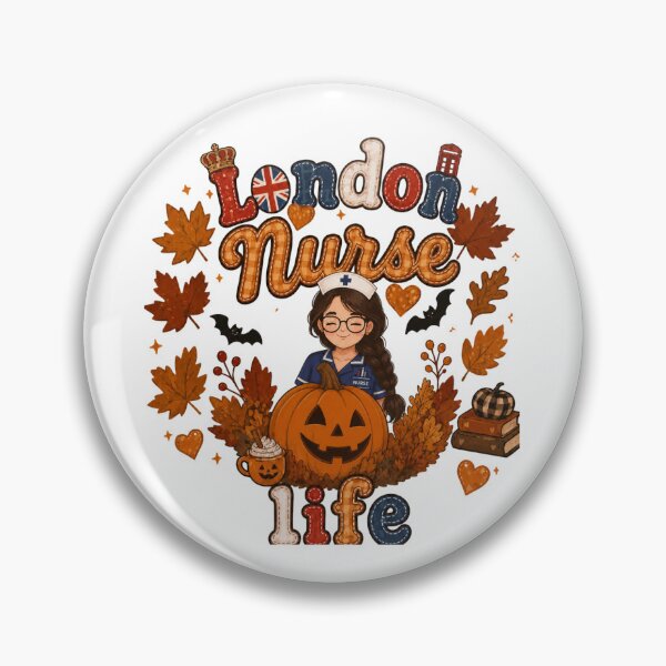 Item preview, London Nurse Life Autumn Pumpkin Halloween designed and sold by TheChalkyFox.
