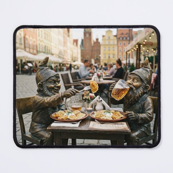 Item preview, Pierogi Gnome Buddies Art Print – Polish Food Lover Gift, Wrocław Decor designed and sold by Purrfecta.