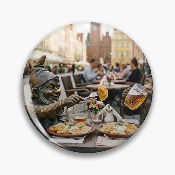 Item preview, Pierogi Gnome Buddies Art Print – Polish Food Lover Gift, Wrocław Decor designed and sold by Purrfecta.
