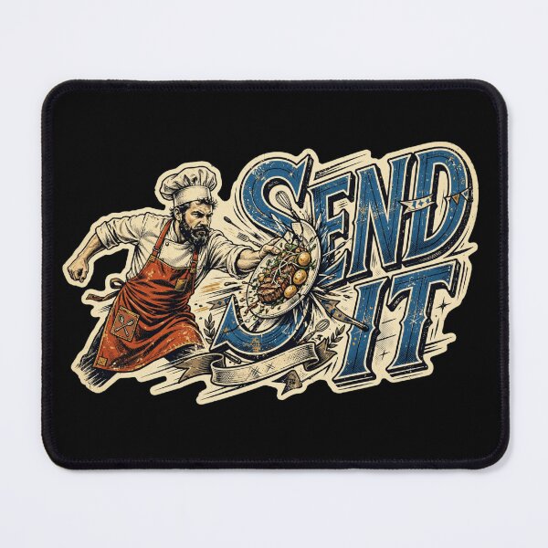Item preview, Send It Chef Design, Send It Cook Artwork, Send It Cooking Graphic, Chef Gift, Cook Gift, Kitchen Design, Chef Life, Professional Cooking, Culinary Art, Restaurant Kitchen, Cooking Lover Gift designed and sold by Typologystudios.